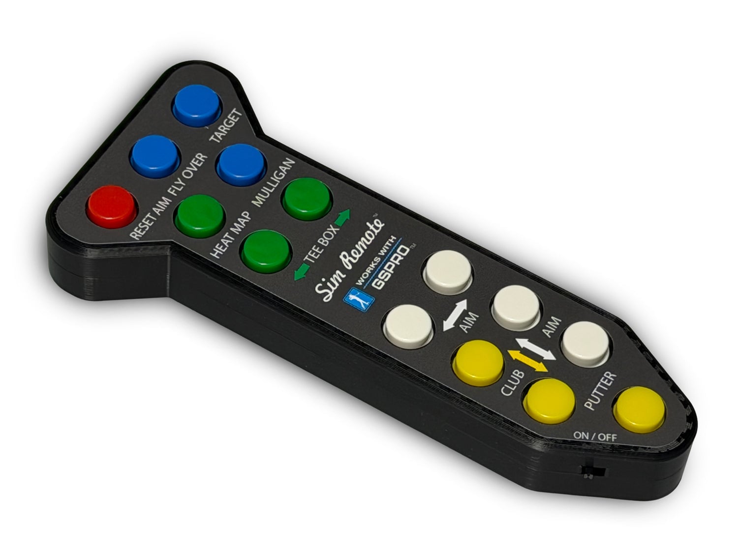 Club Keyboard Sim Remote handheld controller, front face, studio view