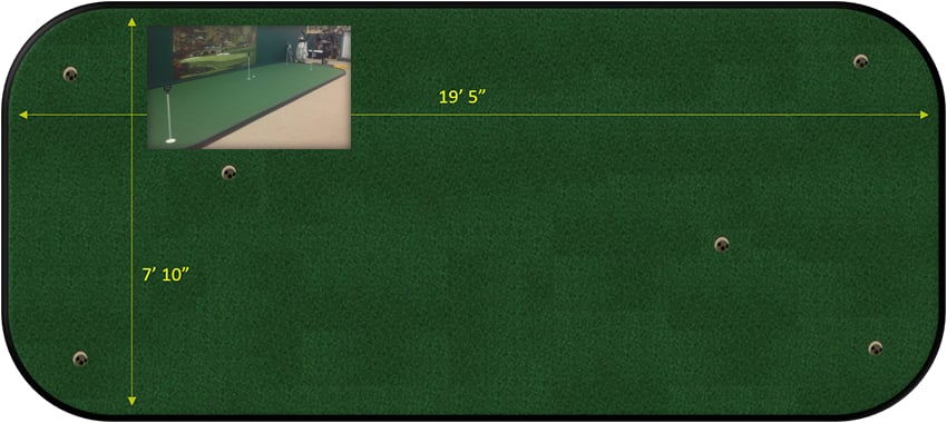 Pro's Choice Model — Pro Putt Systems dimensioned layout