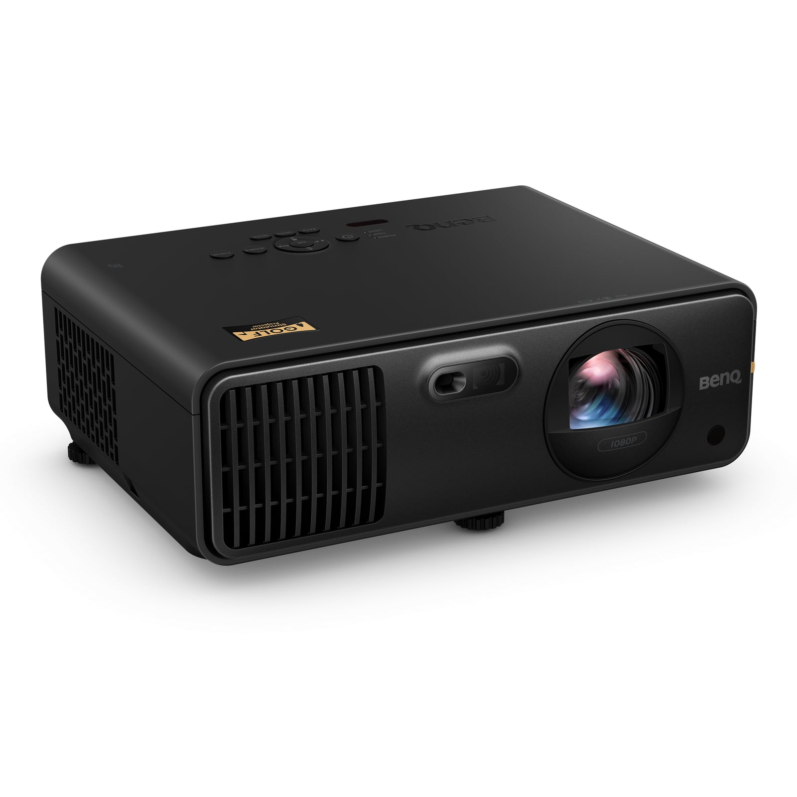 BenQ AH700ST golf simulator projector, black chassis, three-quarter product render